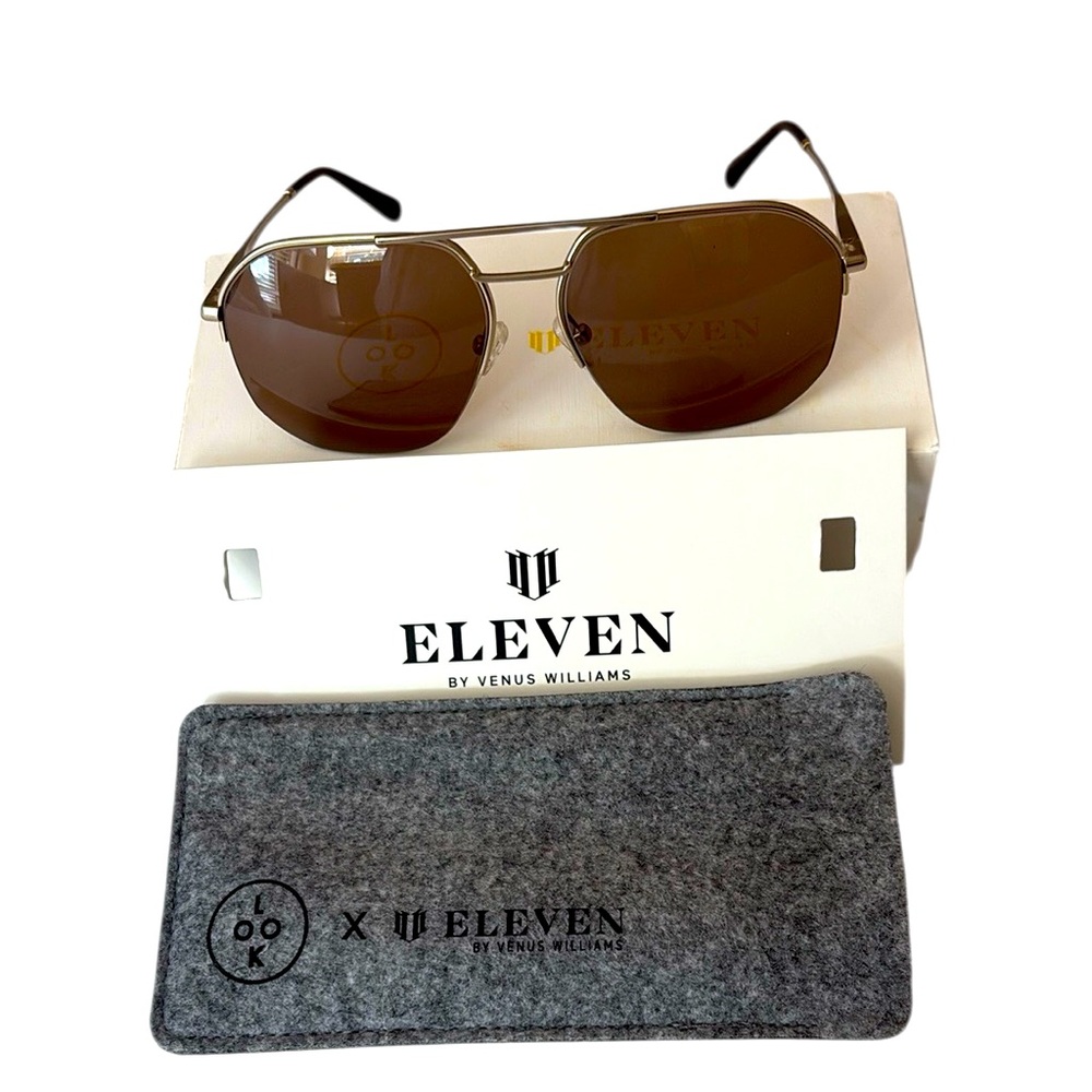 EleVen Venus Williams Muse NWOT Sunglasses WOTJ gold frame , Unisex,